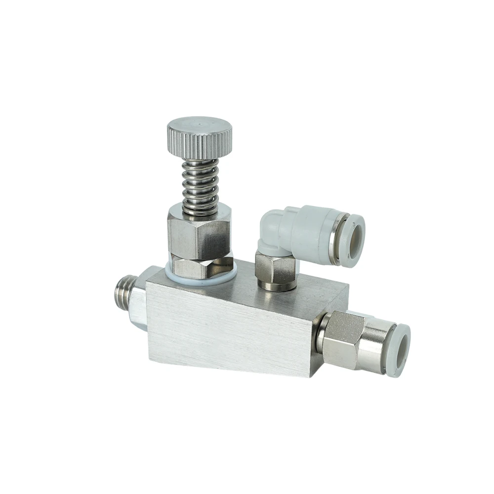 Adjustable Two-Fluid Air Atomizing Nozzle, Brass/Stainless Steel Air Water Mix Spray Nozzle for Humidification, Dust Removal