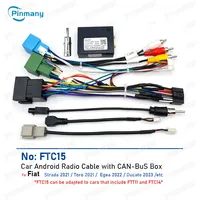 Cable adaptador de Radio para coche, conector de arnés de cables de alimentación de 16 pines, enchufe, decodificador CAN Bus FTC15 para Fiat Strada Toro Egea Ducato