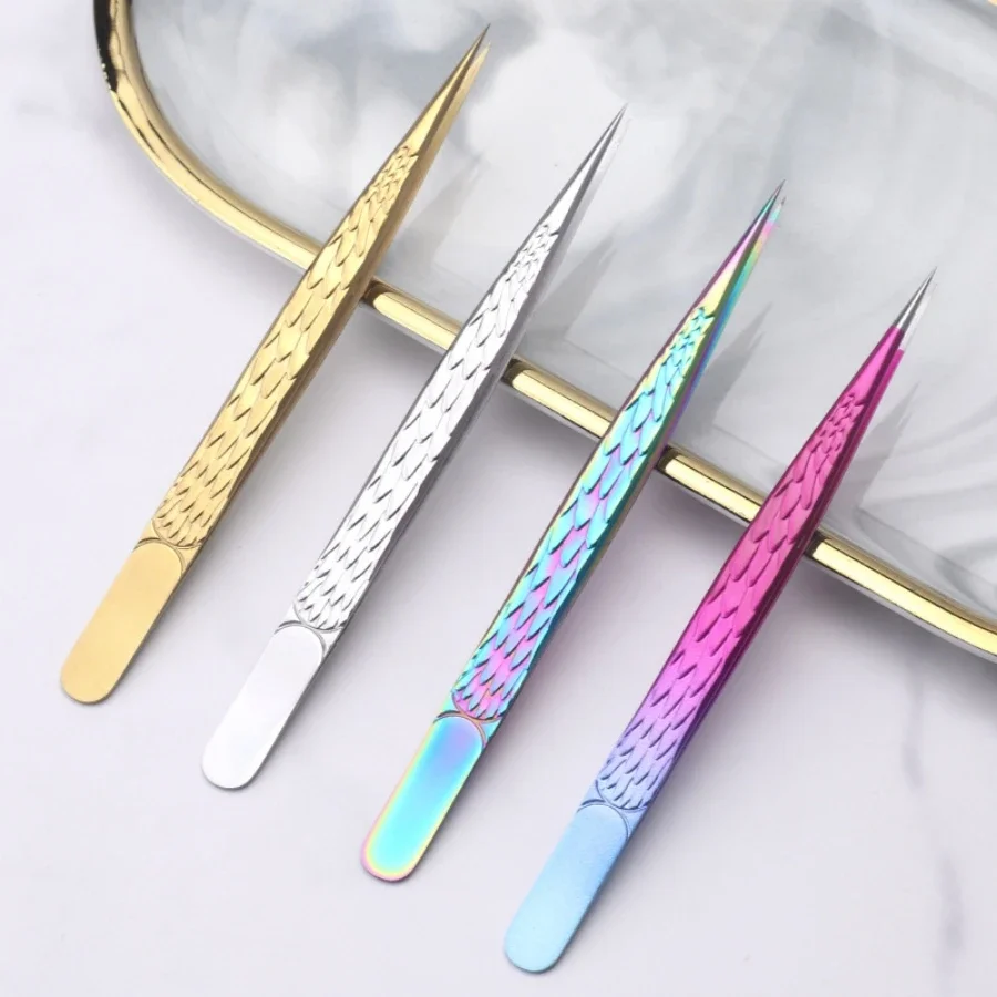1pc Straight Pointed Tweezers Isolating Tweezers Eyelash Extensions Tip Tweezers Lash Tweezers Pointed Blackhead Remover