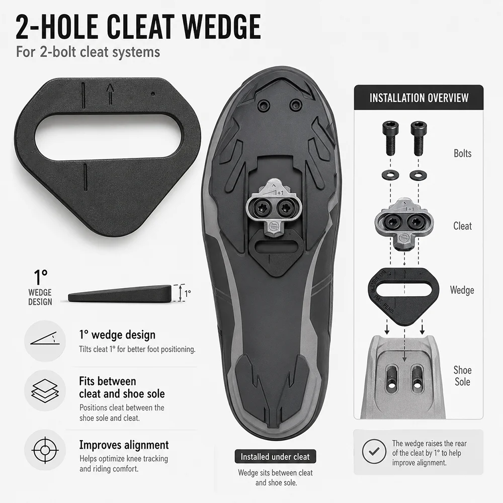 BikeFit Cleat Wedges for Shimano Road SPD-SL KEO& MTB SPD ATAC SpeedPlay Crank Bros Cleats 8 pcs/Pack Bike Fitting