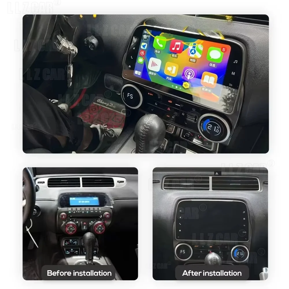 LZ CarPlay 8inch Android 13 Car Radio Stereo Head Unit Multimedia Video Player GPS WIFI For Chevrolet Camaro 2010 2012 2013 2015