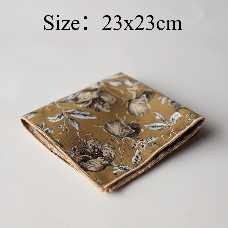Vintage Pattern Business Suit Pocket Square Decorative Breast Towel, Suit Accessory for Banquet, Cocktail Party Wedding Ceremony