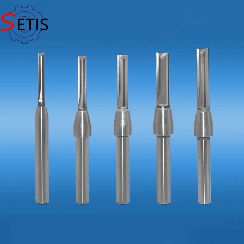 Woodworking extended double-edged straight cutter TCT imported alloy end mill, bakelite grooving cutter