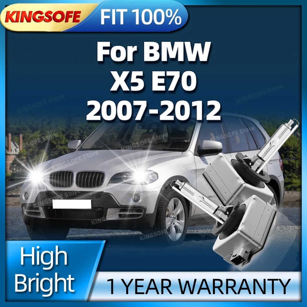 

2PCS D1S Lamp 6000K White HID Xenon Headlight High Bright Bulb For BMW X5 E70 2007 2008 2009 2010 2011 2012 Plug and Play