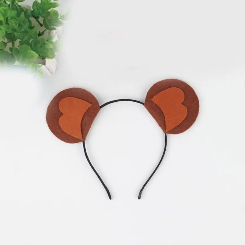 39BD Halloween Dog Monkey Hare Elephant Costume, Animal Dress up Cosplay Hairband, Skirt for Kid Birthday Halloween