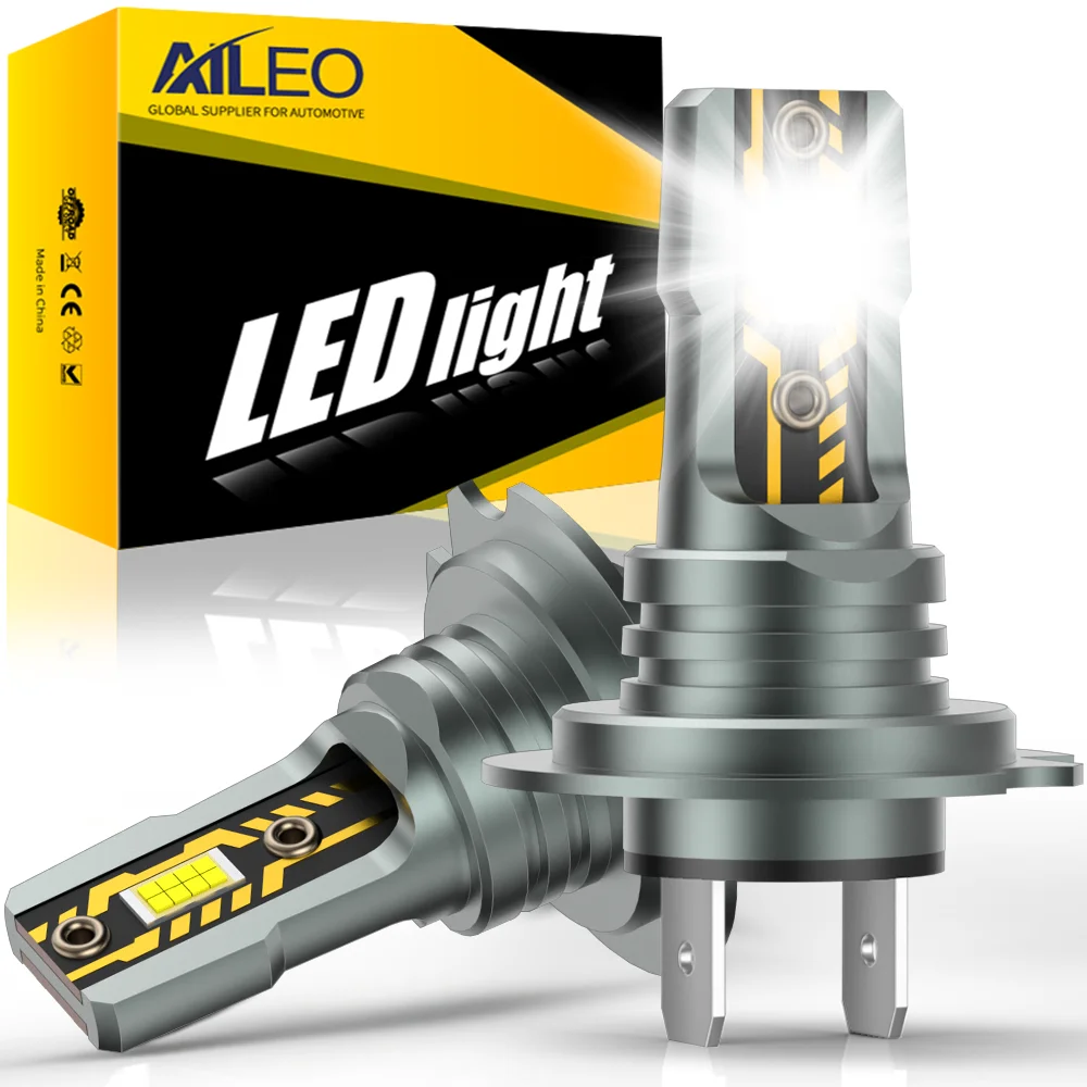 AILEO H7 LED 6000K 4300K Auto-Scheinwerferlampen 60W 300% Hellere LED H7 Scheinwerferbirne 12V 2 Stück