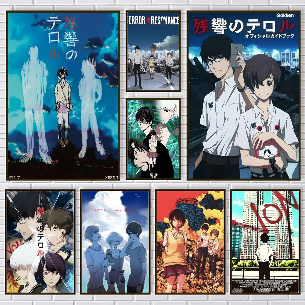 Anime Terror in Resonance Poster PP Paper Wall Art for Living Rooms Bars Cafes Stylish Home Decor Gift
