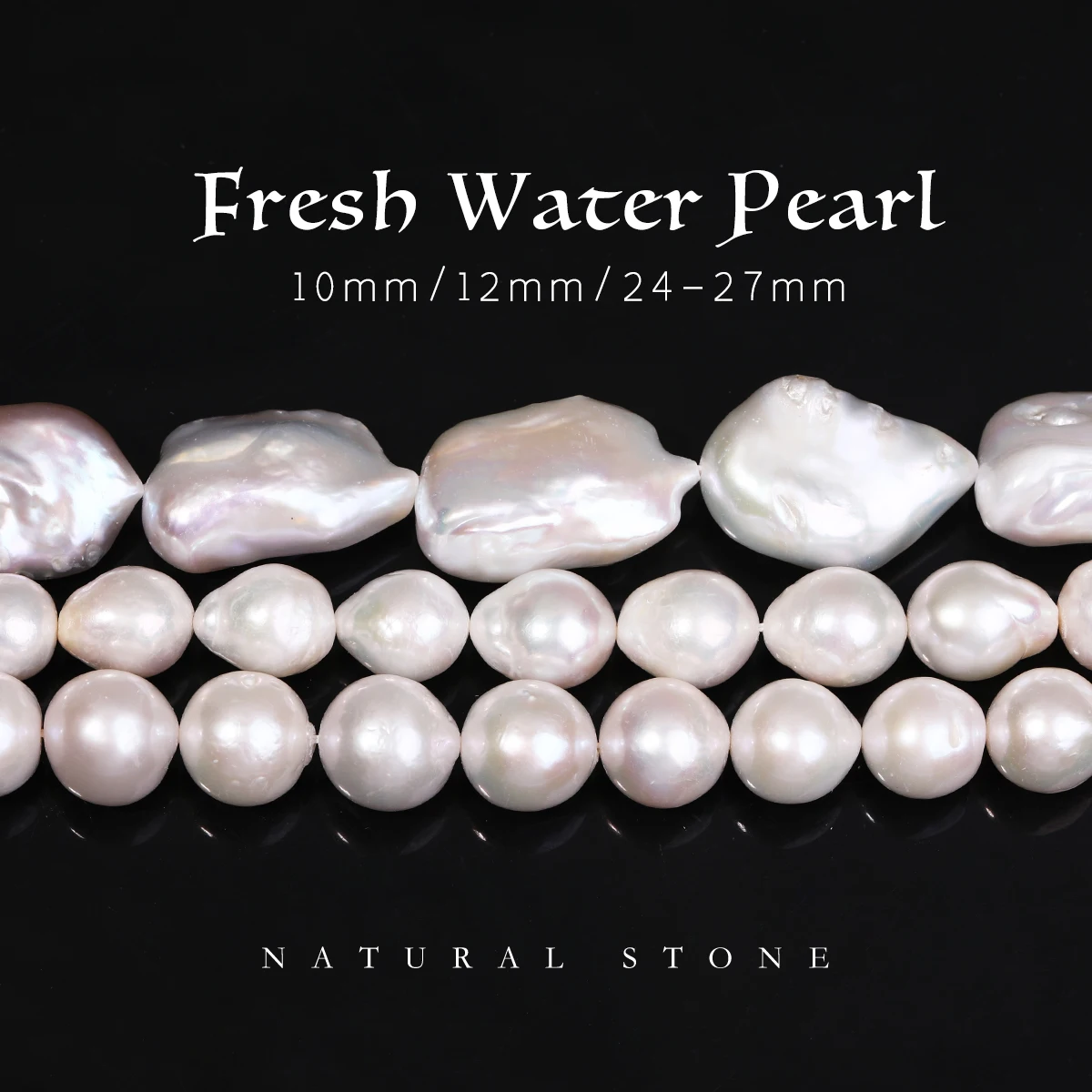 

Natural Freshwater Baroque12mm Edison Pearl Irregular Bead Women Exquisite Gift Jewelry DIY Necklace Earrings Bracelet Accessory