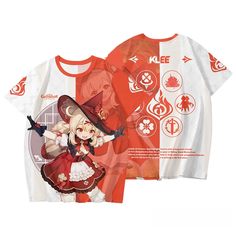 Genshin Impact Keli Short Sleeve Shorts Set for Men and Women West Wind Knights Anime Surrounding Cos