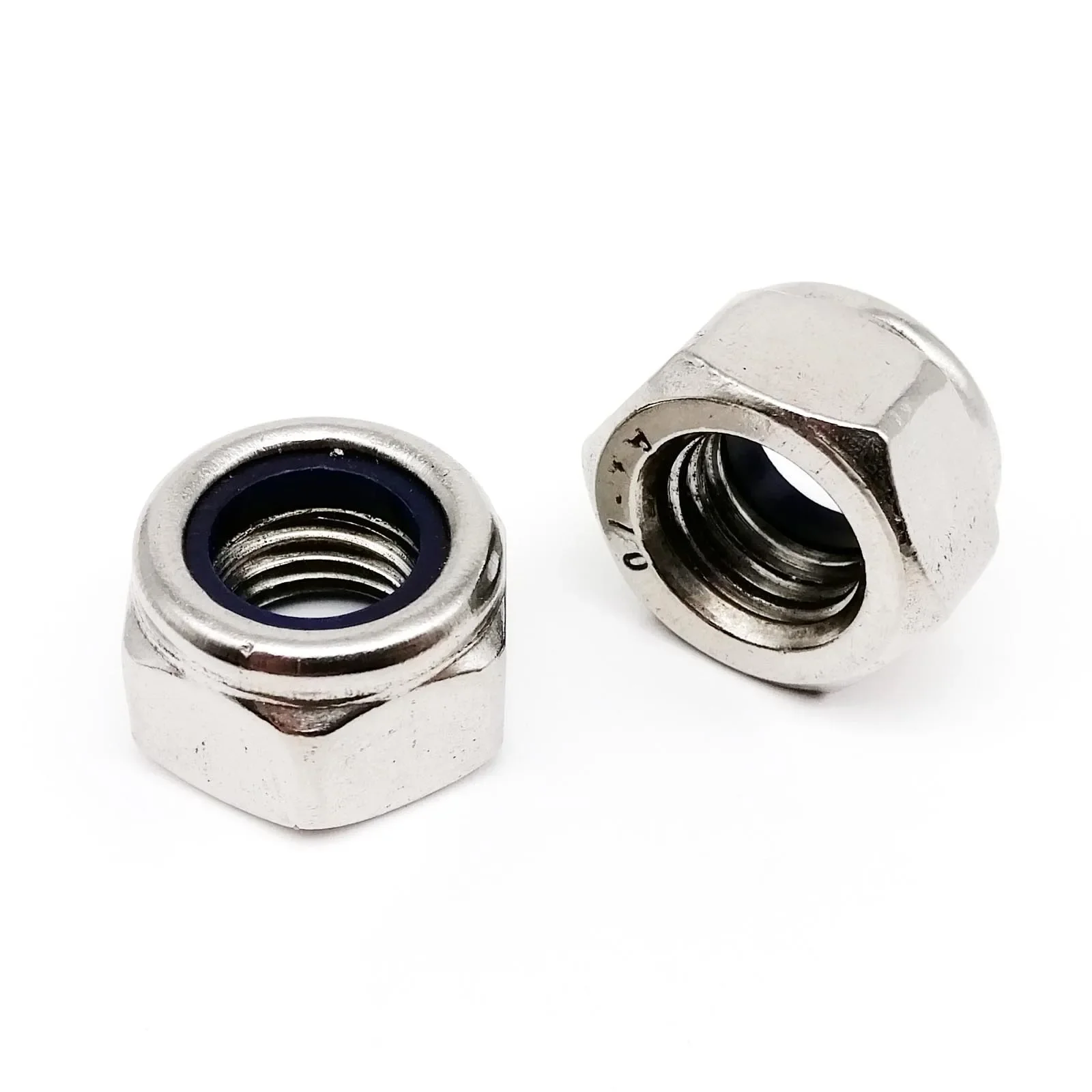 200pcs Stainless Steel Self-Locking Nuts Kit M2 to M8 Nylock Hex Nuts with Nylon Insert for Vibration Proof Automotive