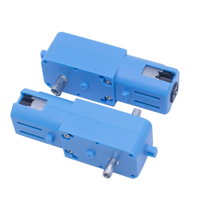 DC 3V-6V 1:90 Metal Gear Motor All Metal/Half Metal Single Axis Gear Motor Robot Intelligent Vehicle Speed Reducer TT Motor Blue
