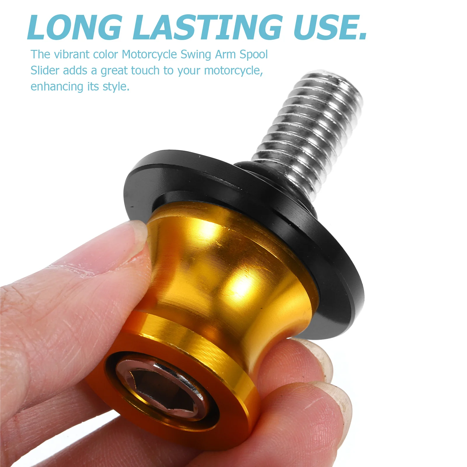 

1Set Iron Motorcycle Swing Arm Stand Screw 10mm Universal Swingarm Bobbin Frame Slider Durable Motorcycle Screw