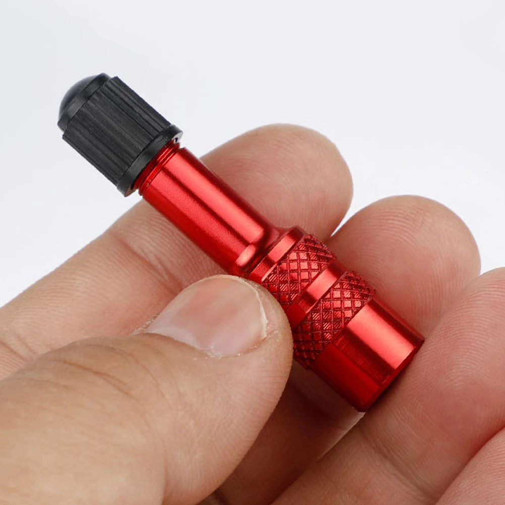 

Aluminum Alloy Air Fork Inflatable Adaptor Bike Tubeless Valve Stem Durable Easy Installation Mountain Road Bike Compatible