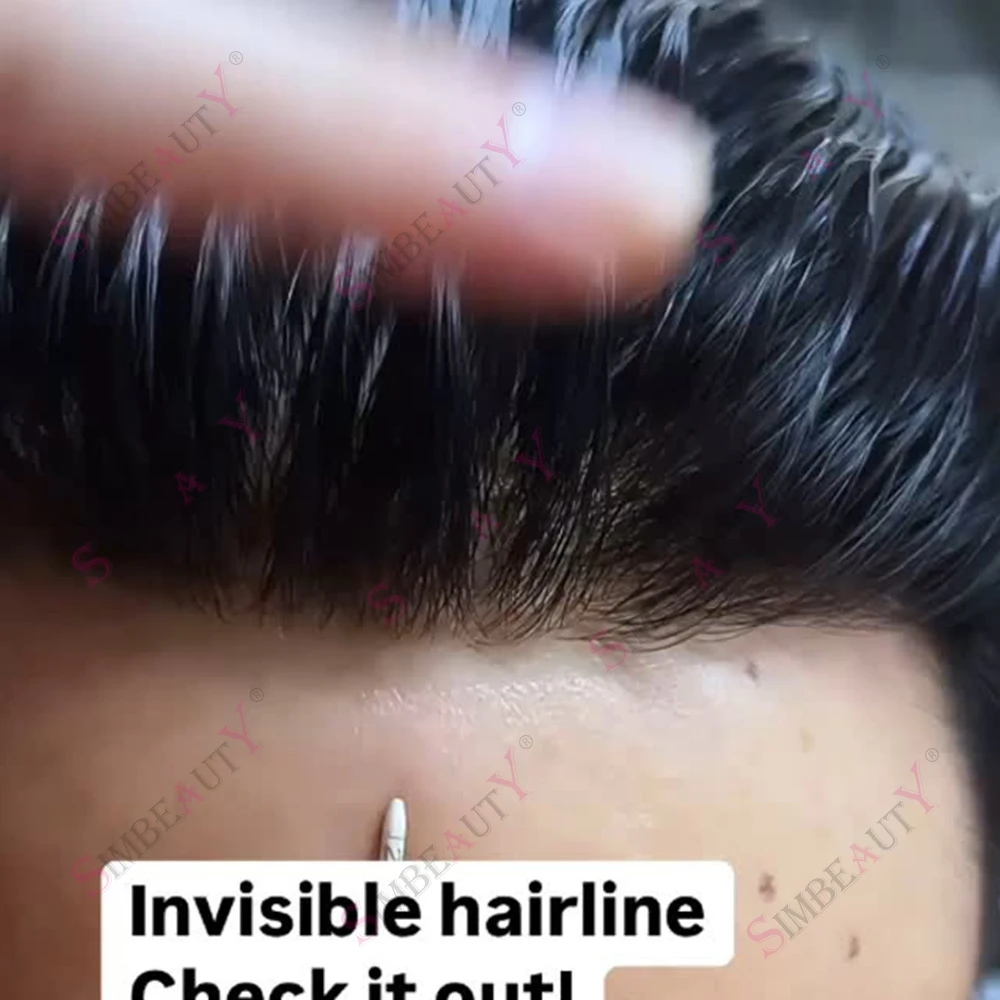 الرجال 1b50 # 1 رمادي أسود براون الشعر المستعار شعري طبيعي دائم كامل رقيقة HD الجلد شعر مستعار الإنسان نظام استبدال هيربيسي رخيصة #1