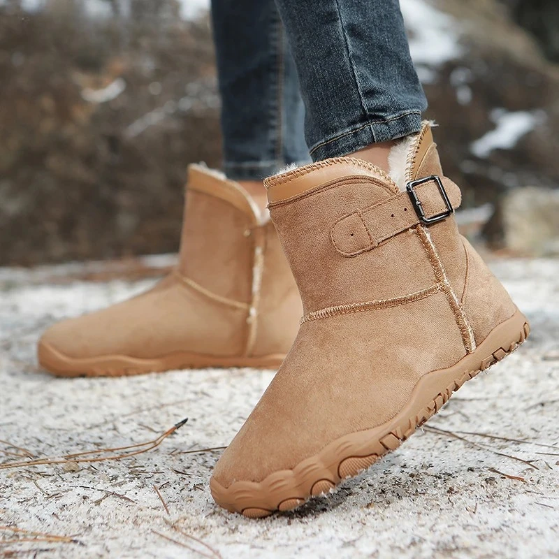 

2026 Women's Snow Boots Fashion Plush Warm Winter Shoes for Woman Quality Non Slip Hiking Boots Designer Ankle Boots Botas Mujer