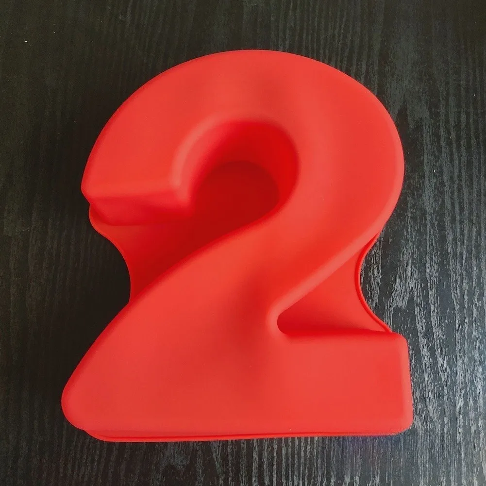 Silicone Number Cake Molds 10 Inch 9pcs Set for Baking Numbers 0 1 2 3 4 5 6 7 8 Birthday Cake Supplies Silicone