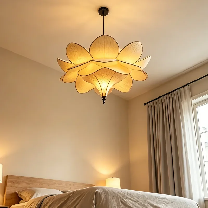 Japanese Wabi Sabi Chandelier Antique Pattern Pendant Light for Dining Room Living Bedroom Tea House Restaurant Decor