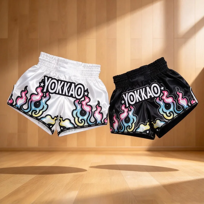 Muay Thai Shorts Men Women Kids Leopard Thai Boxing Shorts Premium Kickboxing Fight Training MMA Pants