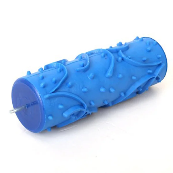 Wałek do malowania ścian DIY 15 cm, emaliowany, gumowy, z motywem kwiatowym, idealny do malowania ścian w domu, wzór drewna.