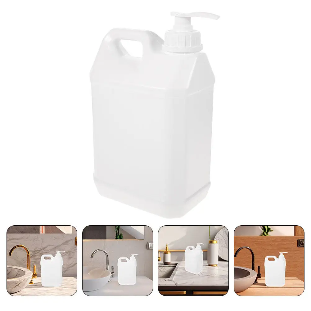

Press Type Dispenser Bottle Plastic Jug 3L Large Capacity Easy Use Home Travel Soap Lotion Shampoo Container Pump Cap