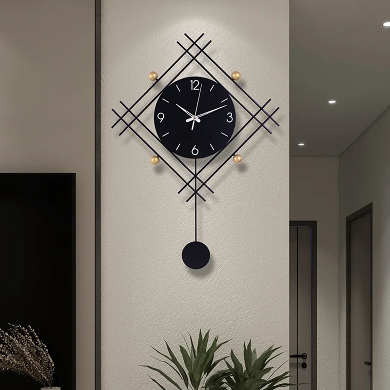 

Bedrooms Kitchen Clock Wall Modern Metal Wall Art Bathroom Aesthetic Design Wall Watch Silent Horloge Murale Room Decorations