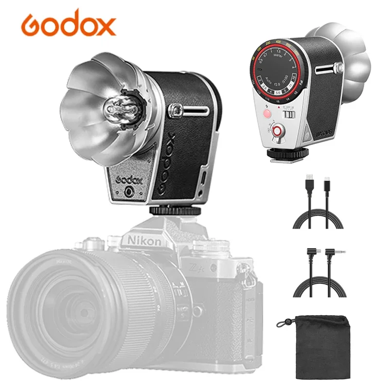 GODOX Lux Cadet Camera Flash for Canon Nikon Sony Fujifilm Olympus Hot-Shoe Camera 6200K±300K CCT Photography Studio Flashlight