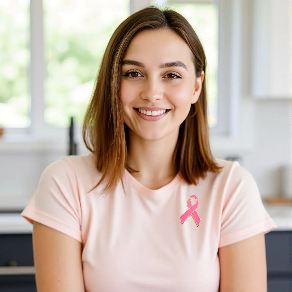 5/10/50/100Pink Ribbon Brooch Pins Hope Ribbon Lapel Official Breast Cancer Awareness Lapel Pin