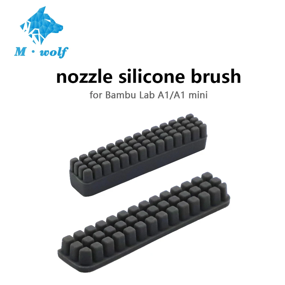 Nozzle Brush for Bambu Lab A1/A1 Mini Wiper Silicone Brush Hotbed Mounted Scrubbers Cleaning Tool 3D Printer Parts