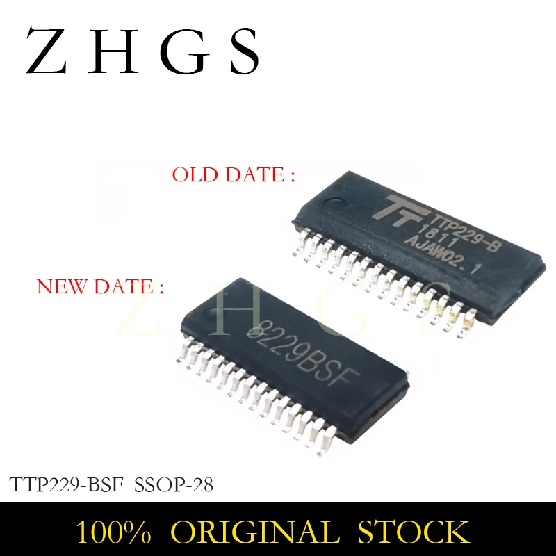 5PCS TTP229-BSF SSOP-28 TTP229-B TTP229 BSF SOP 16 key capacitive touch chip IC CHIP NEW STOCK