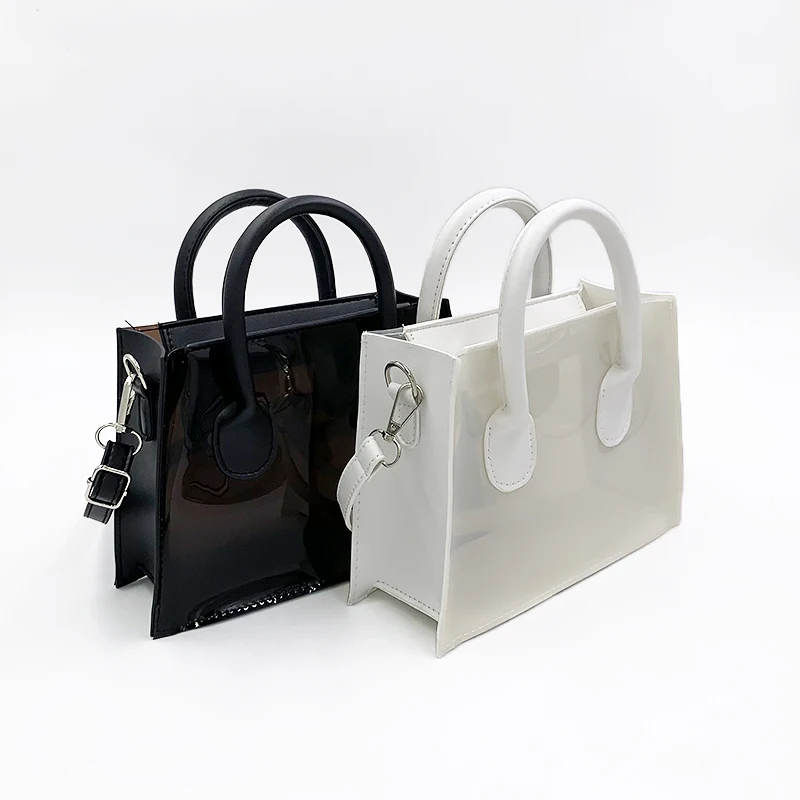 Translucent PVC Women's Shoulder Bag Fashion Purses and Handbags Female Luxury Crossbody Bags Designer Cute Small Square Bag