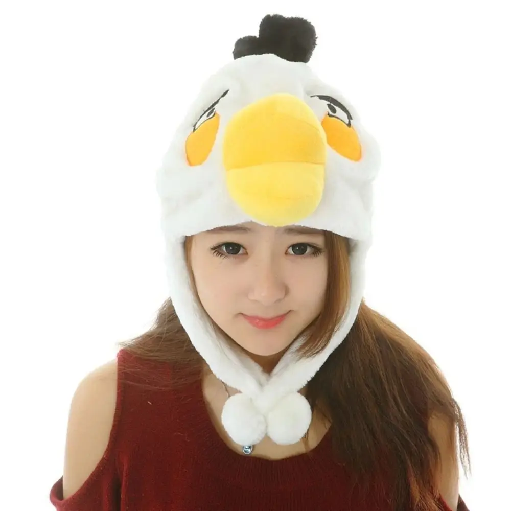Gorro móvil de felpa de dibujos animados, calentador de cuello, gorro de cazador con orejas móviles, gorra de Airbag, protección para los oídos de animales, gorro con orejeras para fiesta de Cosplay