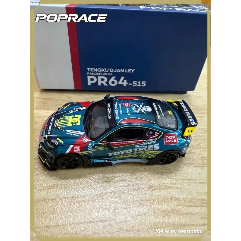 TMCS POPRACE1/64 Alloy PANDEM Toyota GR86 Racing Car Model Figure - Collection Item - Adult Decoration