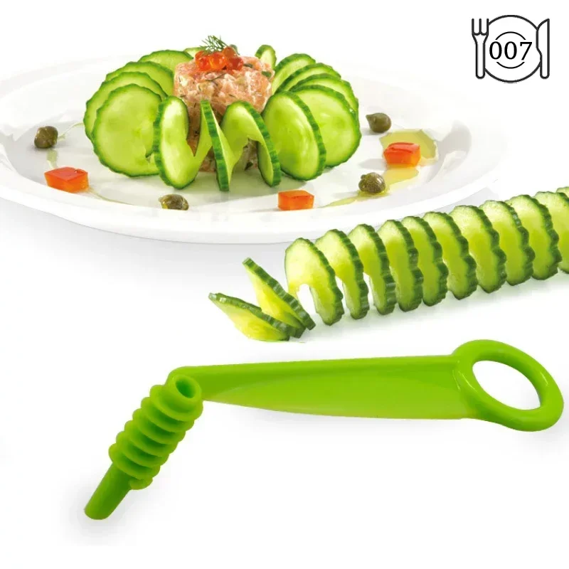 1 Pcs  Kitchen Device Cut Fries Cut Manual Potato Cutter  Vegetable Fruit Slicer Manual Spiral Screw Slicer Potato Cutting