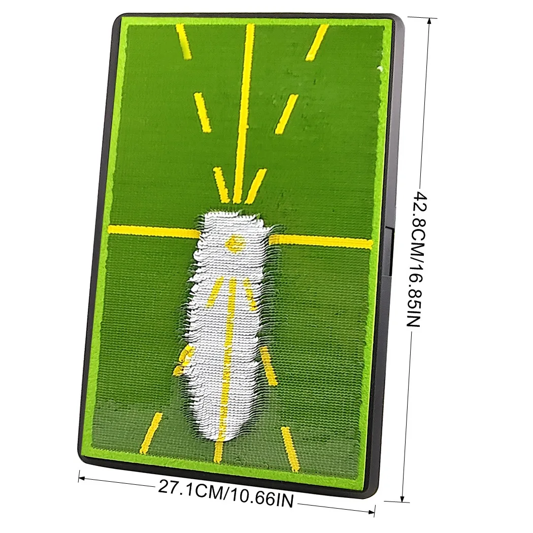 27*42.8cm Golf Hitting Mat Golf Training Mat for Swing Path Feedback Detection Batting Extra Replaceable Golf Practice Mat