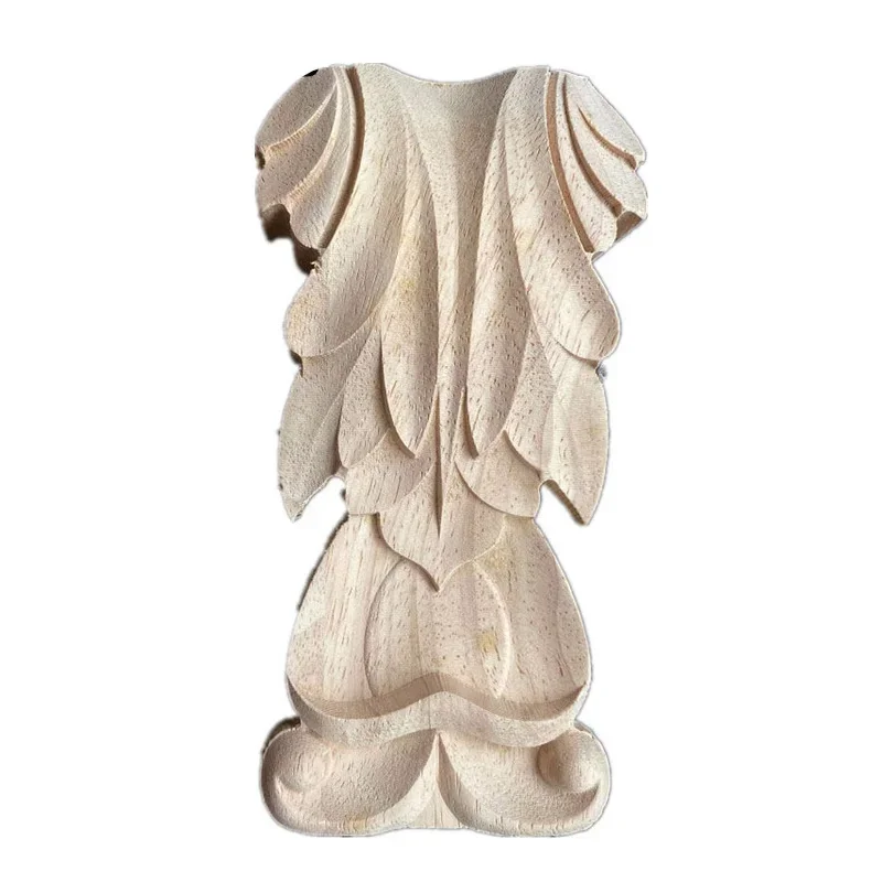 14-16cm Wood Applique Decal Figurines Natural Oak Wood Carved Applique Furniture Vintage Home Decoration Maison Accessories