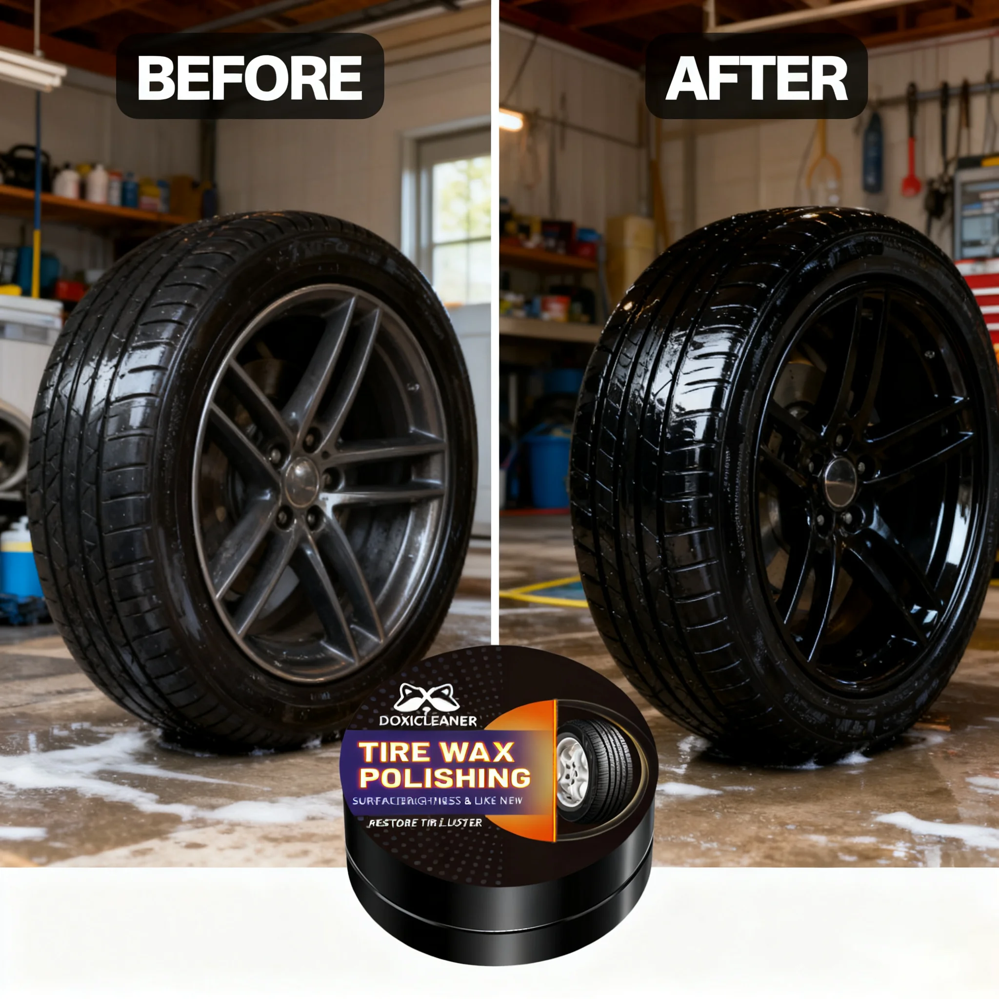 

Паста для ремонта блеска шин и пластика — удаляет царапины/оксид, восстанавливает блеск шин/декора с защитой от ультрафиолета, 5-минутная фиксация