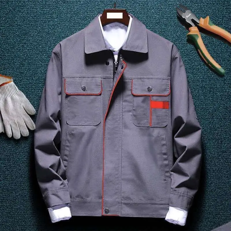 

Thiened Long Sve Men's Workwear Set Auttive Repair orm Welding Labor Protection Clothing Spring Autumn W...