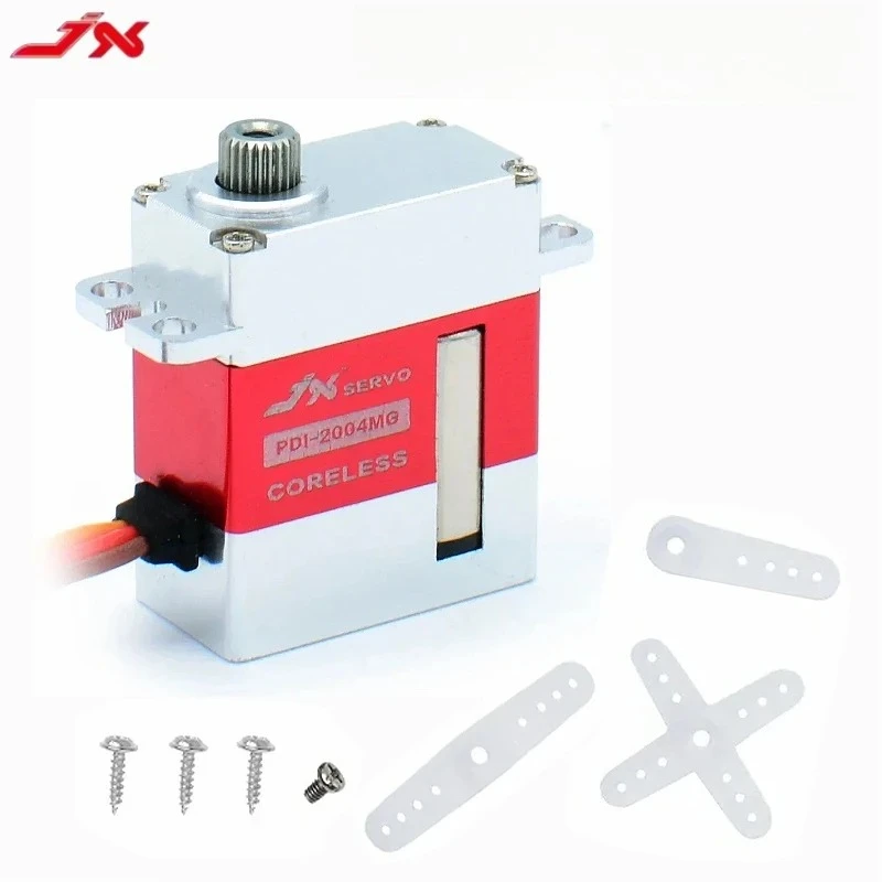 Jx servo PDI-2004MG 4.2kg 0.08s completo cnc alumínio escudo digital coreless motor servo para rc carro drone planador helicóptero rastreador