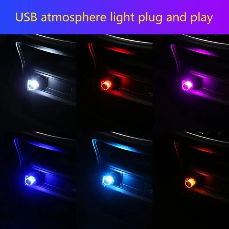 31BC Easy Install USB Car Interior LED Mood Lights Glow Low Energy High Brightness Adjustable Modes for Stylish Night Drives