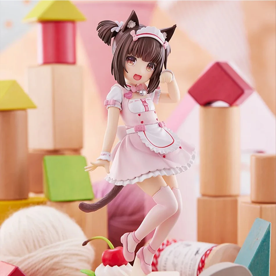 Figurine de dessin animé NEKOPARA chocola et vanille, 18cm, support mignon, modèle d'animation, jouets, Collection de cadeaux, décoration, ornements en PVC