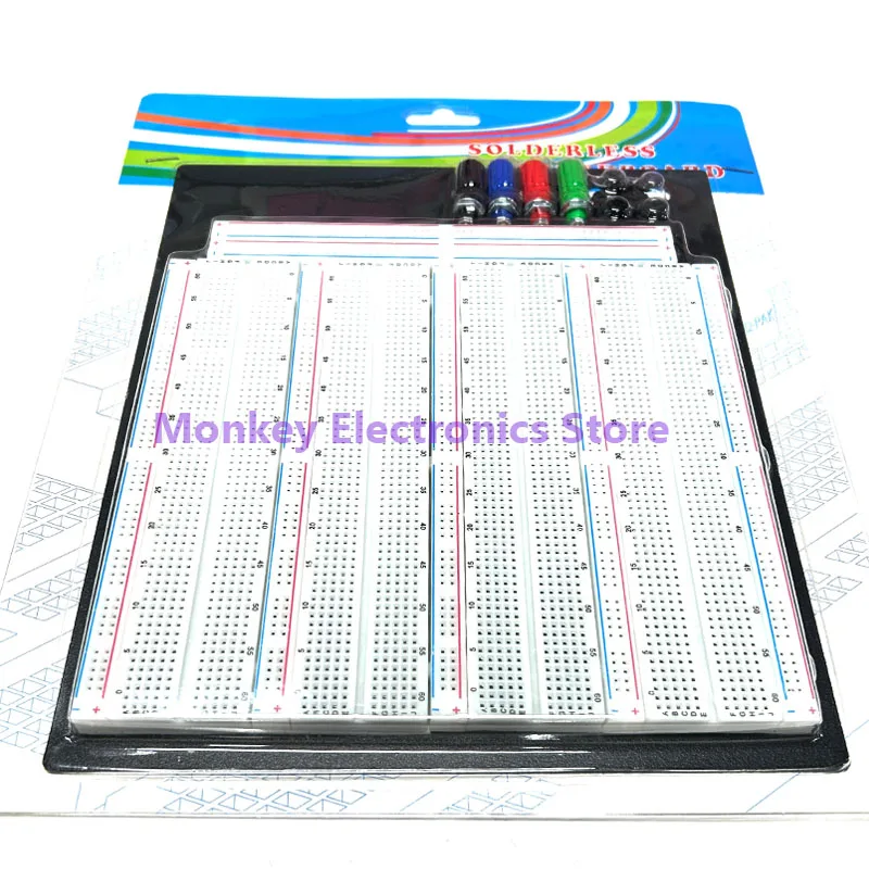 3220 Holes Solderless Breadboard Solderless Circuit Test Board ZY-208 MB-102 Four Combination Boards