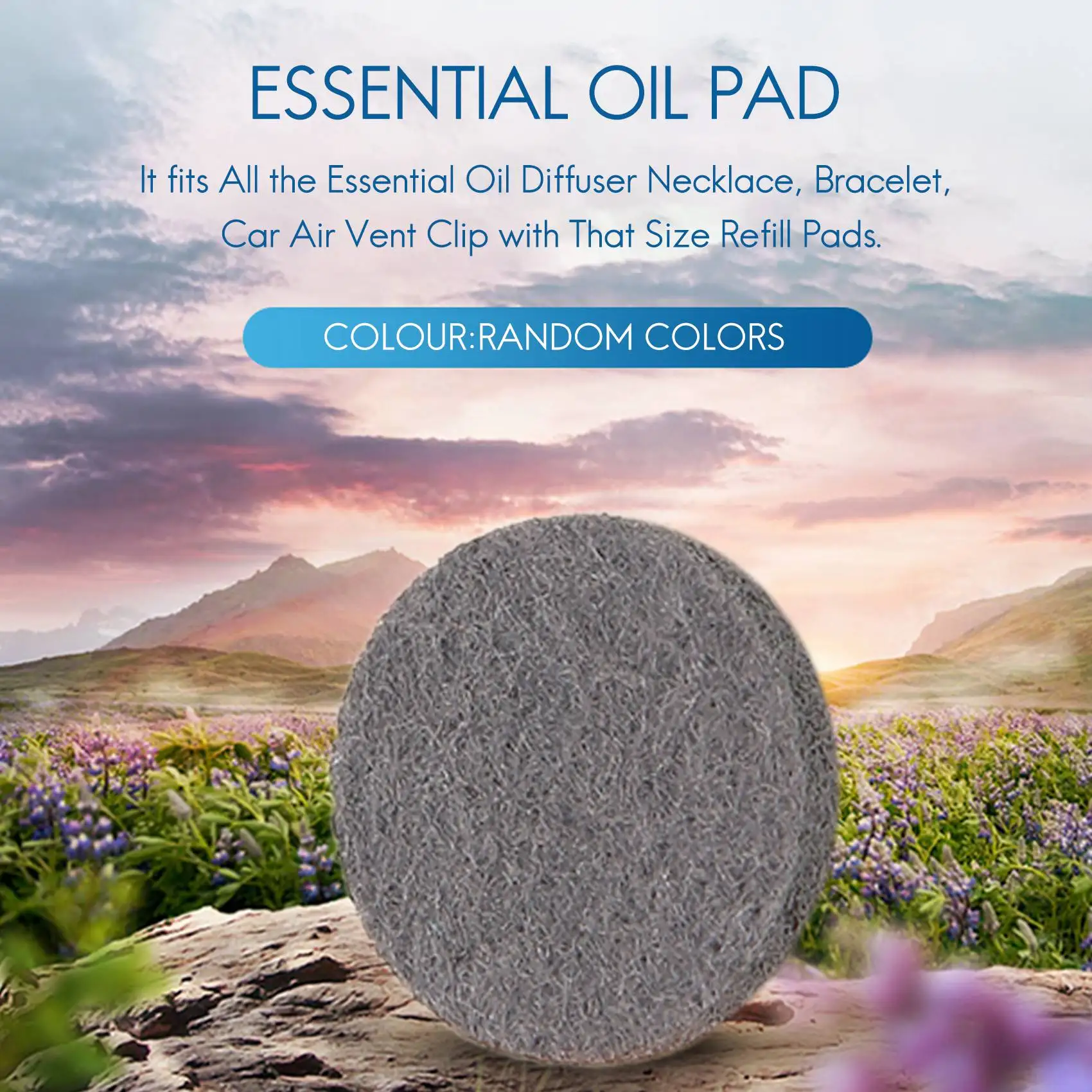 50 Pcs Replacement Pad 22Mm Refill Felt For Essential Oil Diffuser Locket Necklace