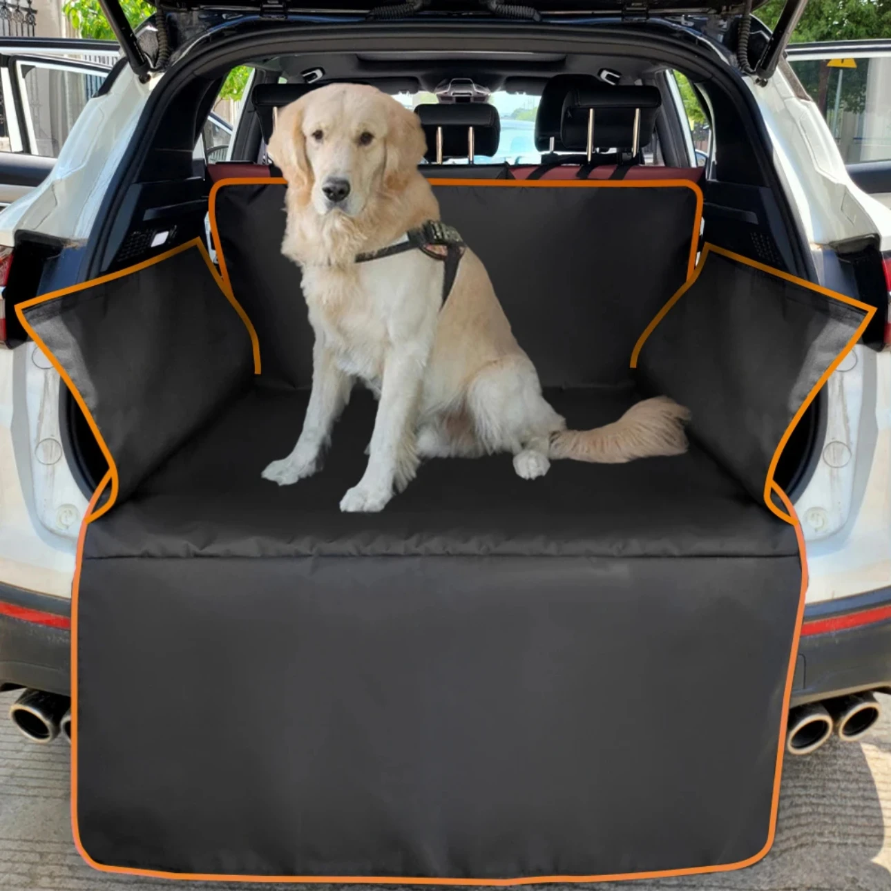 

Waterproof 600D Oxford Cloth Dog Car Seat Cover Pet Travel Dog Carrier Car Trunk Mat SUV Cargo Liner For Dogs thickened version