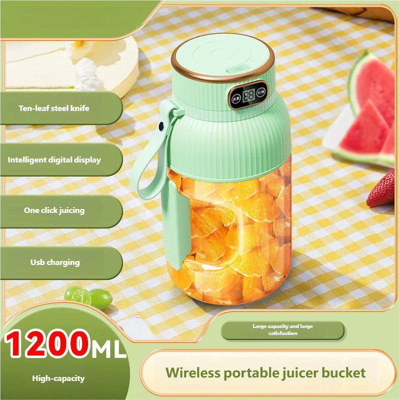 Fruit Juicer Cup Portable Electric Fruit Mixer Stirrng Cup Large Capacity Smoothie Quick Making Bottle Suitable Juice Production