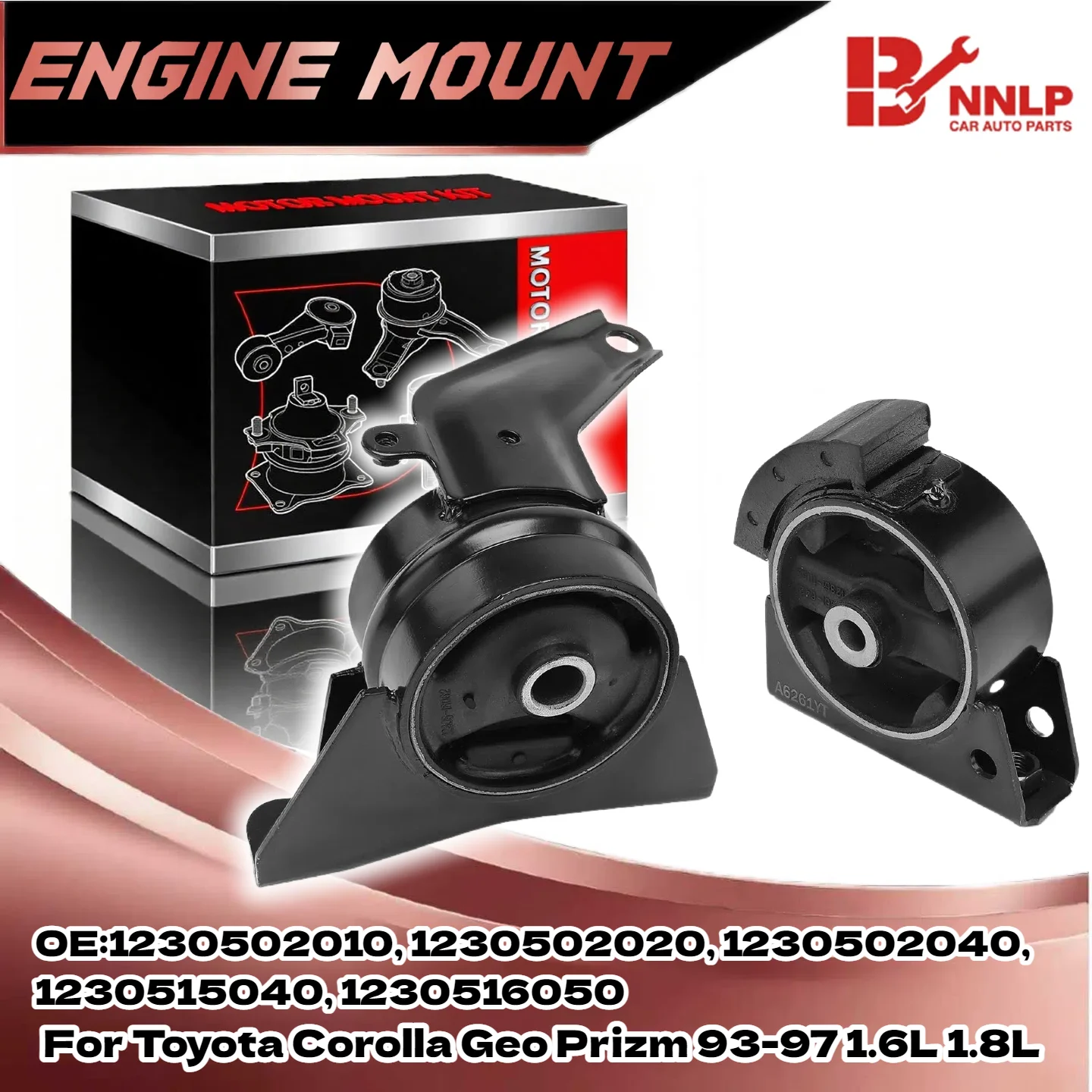 

1PCSEngine Mount for Toyota Corolla 1993-1997 Geo Prizm 1993-1997 L4 1.6L Front 1236102050, 1236111170, 1236115180, 1236115181