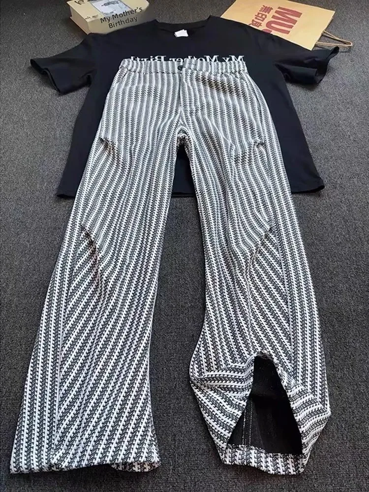 

Спортивные прямые брюки с узором Fibone и тяжелые свободные широкие повседневные брюки из синели, брендовые модные брюки Clean Fit