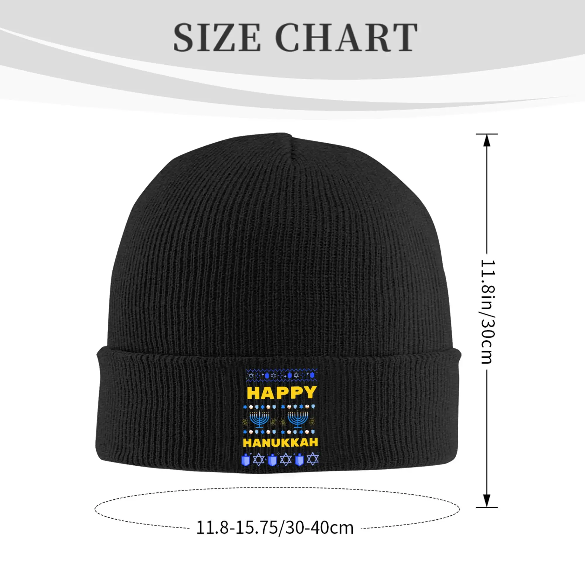 Hanukkah Menorah Candle Hat Autumn Winter Beanies Street Chanukah Caps Female Male Acrylic Skullcap