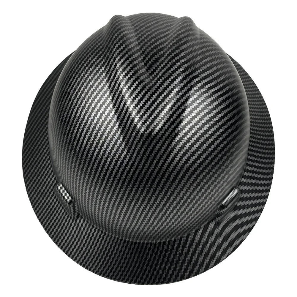 

CE Safety Helmet Wide Full-Brim Hard Hat w/ 6-Point Suspension HDPE Ground Anti-Collision Cap Construction Site Protection ANSI