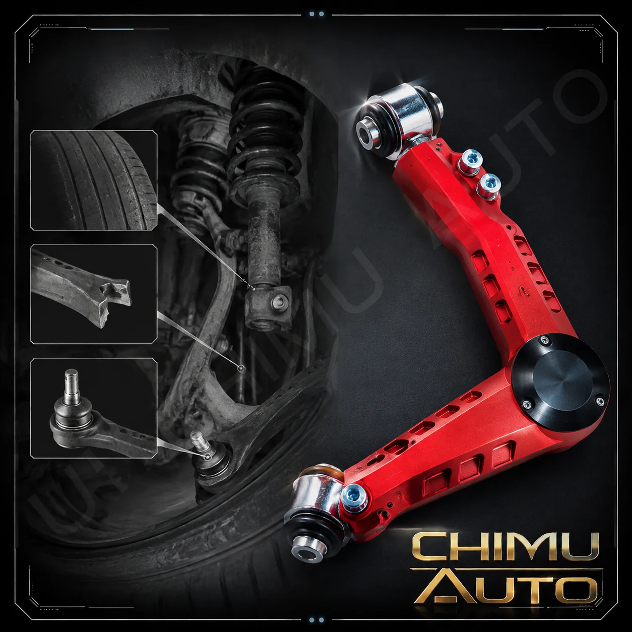 【CHIMU AUTO】Forged Front Upper Control Arm for Isuzu D-MAX MU-X RT50 RT85 Camber Correction Lift Kit **1 Pair 2pcs**