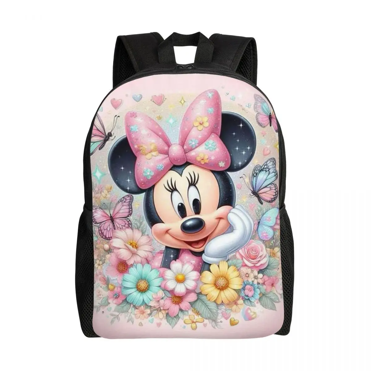 

Custom Anime Cute Kawaii Mickey Mouse Minnie Backpack for Men Women School College Students Bookbag Fits 15 Inch Laptop Bags